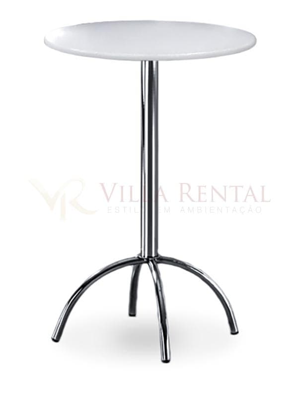 Mesa Bistrô Pé Aranha Cromado White