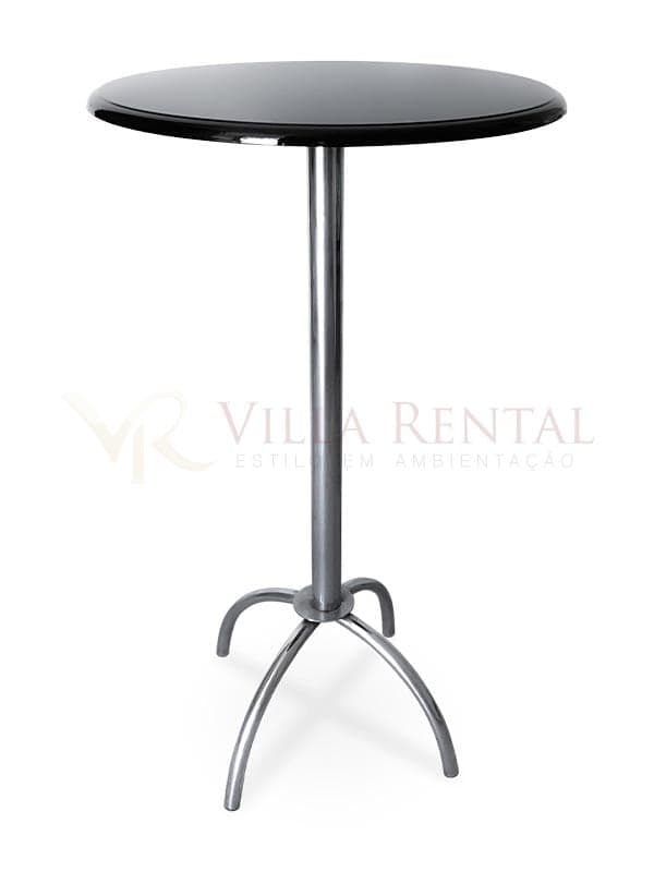 Mesa Bistrô Pé Aranha Cromado Black