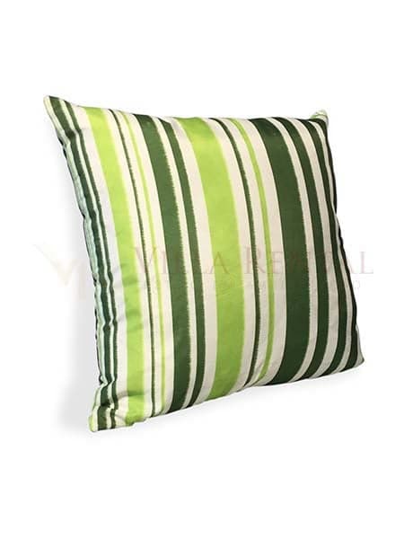 Almofada Cetim Verde Listrado