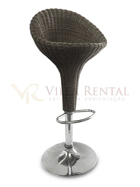 0 Banqueta Bistrô Vegas Rattan