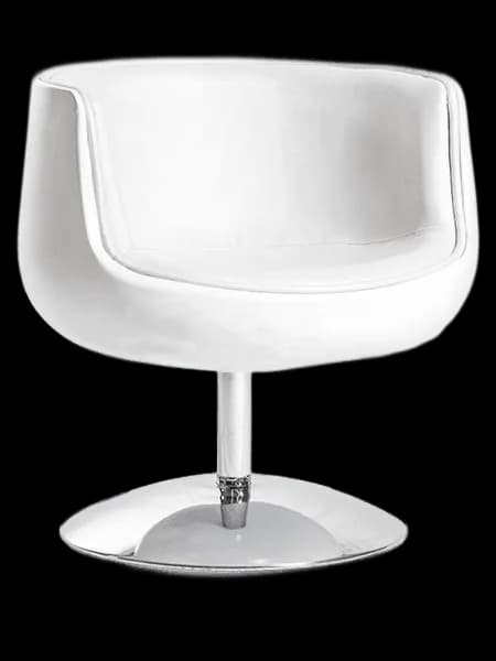 Poltrona Encosto Alto Branca com Assento Branco