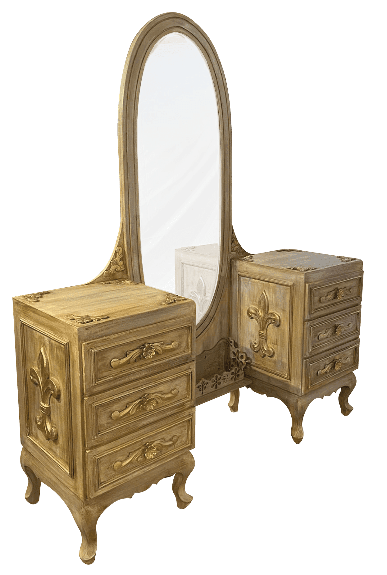 Penteadeira Espelho Oval Gold