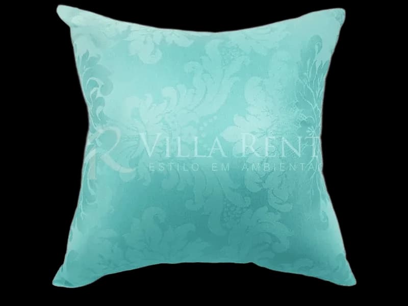 Almofada Adamascado Azul Tiffany Claro