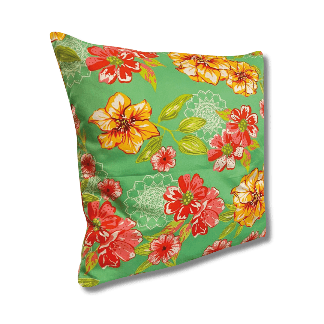 Almofada Chita Floral verde