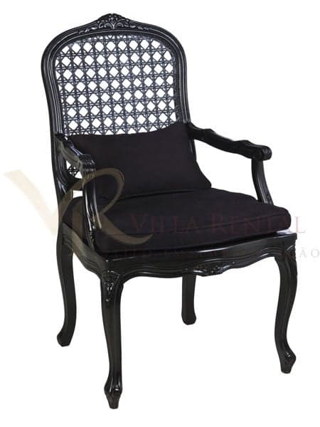 Poltrona Nicolau Black Assento Sarja Preto