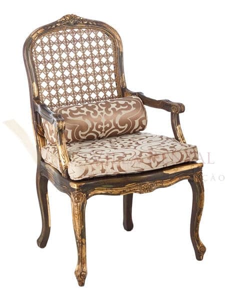 Poltrona Nicolau Gold Assento Oriental Gold