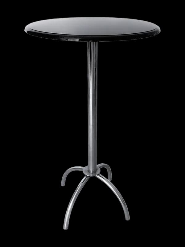 Mesa Bistrô Pé Aranha Cromado Black