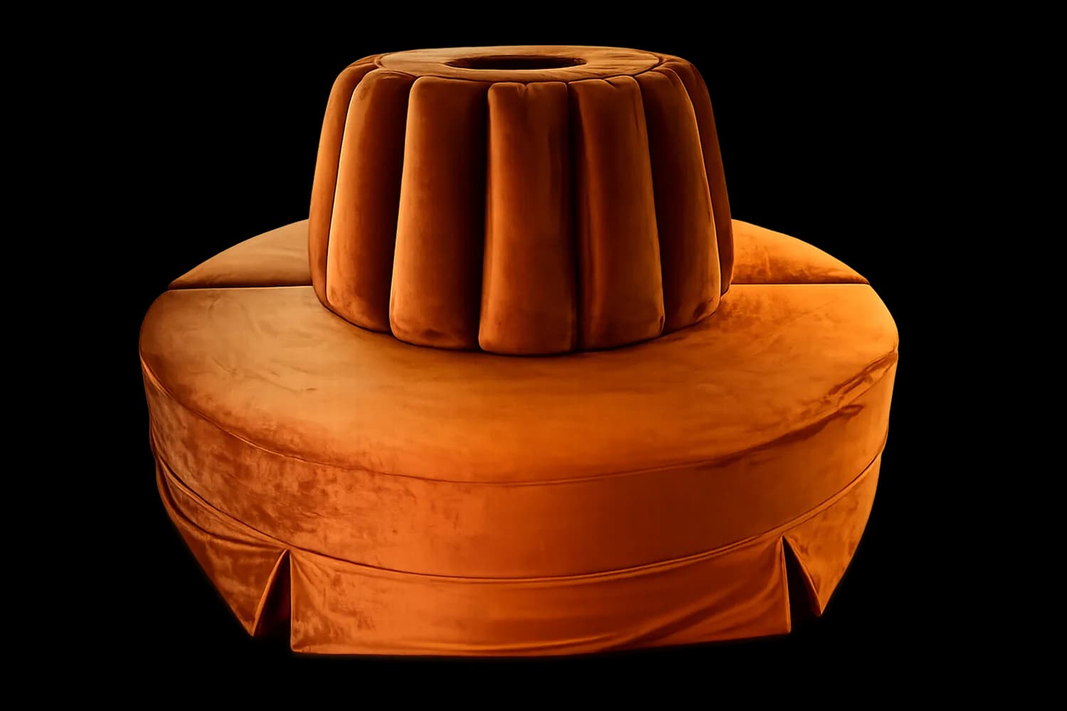 Cone Gomos + Módulo meia Lua + Revst. Veludo Terracota