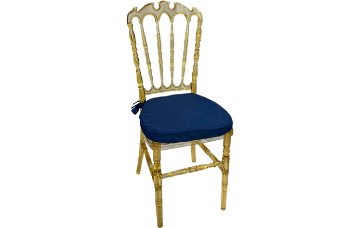 Cadeira Veneza Cristal Ass. Oxford Azul Marinho c/ 2 vivos