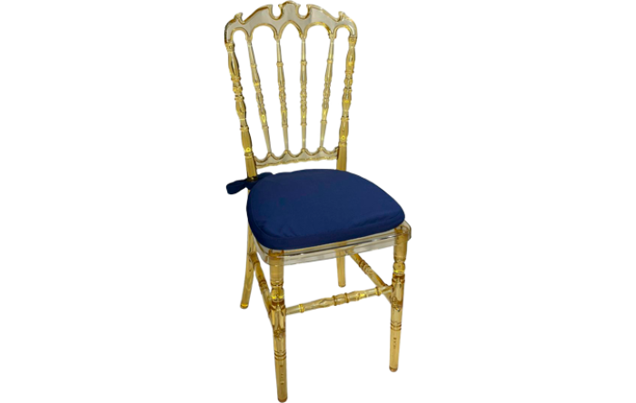 Cadeira Veneza Cristal Ass. Oxford Azul Marinho s/ Vivo