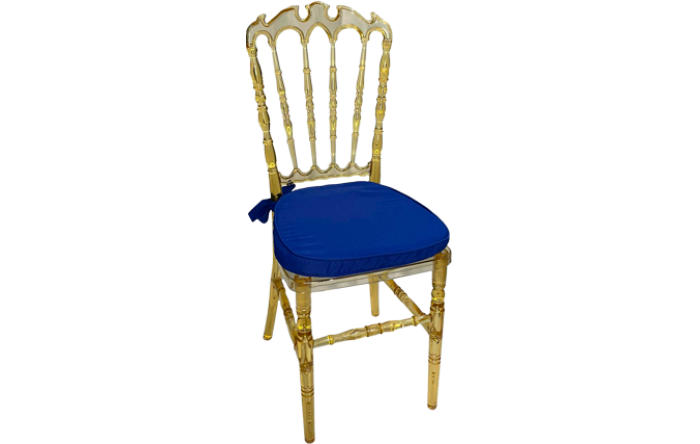 Cadeira Veneza Cristal Ass. Oxford Azul Royal c/ 2 vivos