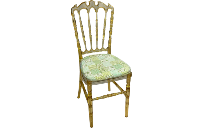 Cadeira Veneza Cristal Ass. Oxford Florido Verde