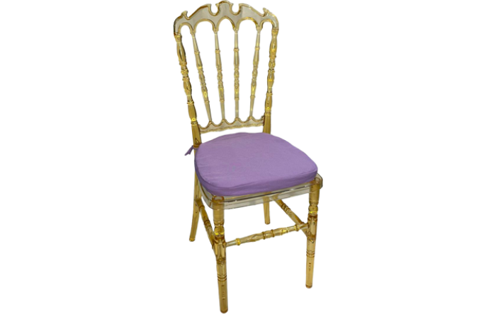 Cadeira Veneza Cristal Ass. Oxford Lilás s/ Vivo