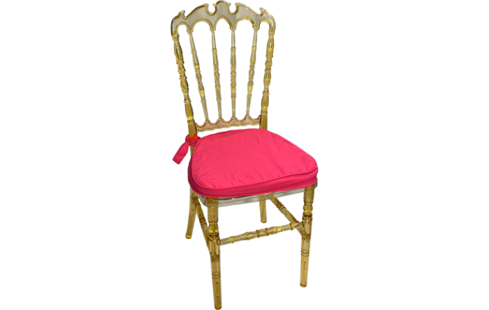 Cadeira Veneza Cristal Ass. Oxford Pink c/ Vivos