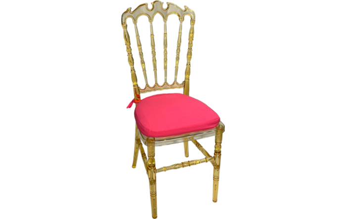 Cadeira Veneza Cristal Ass. Oxford Pink s/ Vivo