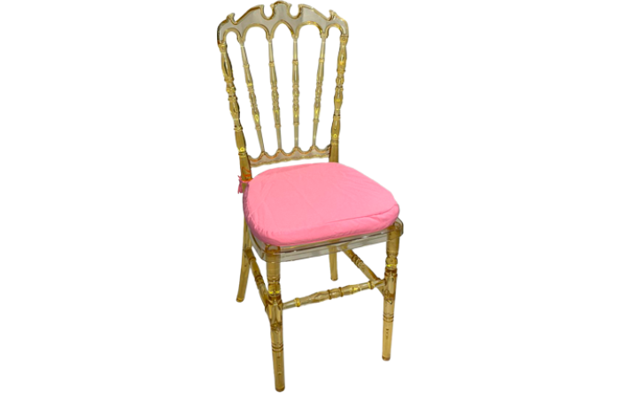 Cadeira Veneza Cristal Ass. Oxford Rosa Chiclete