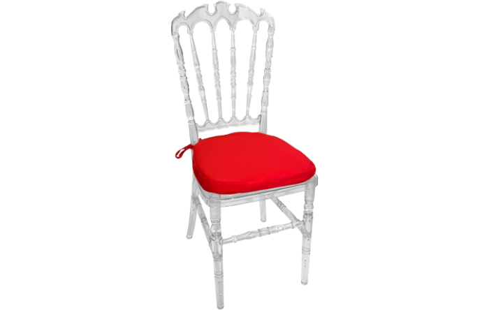 Cadeira Veneza Cristal Ass. Oxford Vermelho