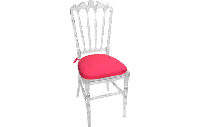 Cadeira Veneza Cristal Ass. Oxford Pink s/ Vivo