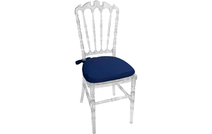 Cadeira Veneza Cristal Ass. Oxford Azul Marinho s/ Vivo