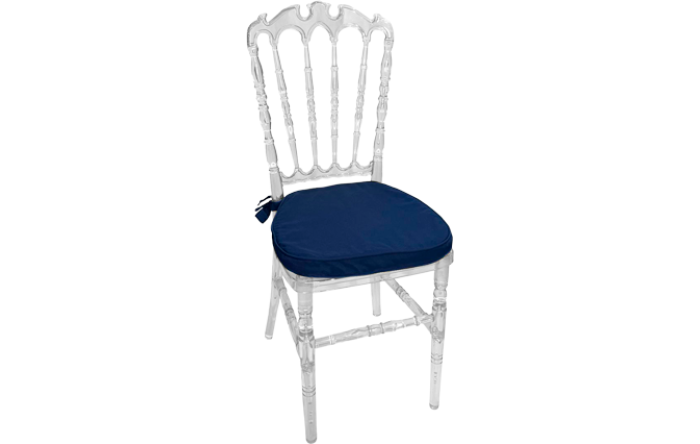 Cadeira Veneza Cristal Ass. Oxford Azul Marinho c/ 2 vivos