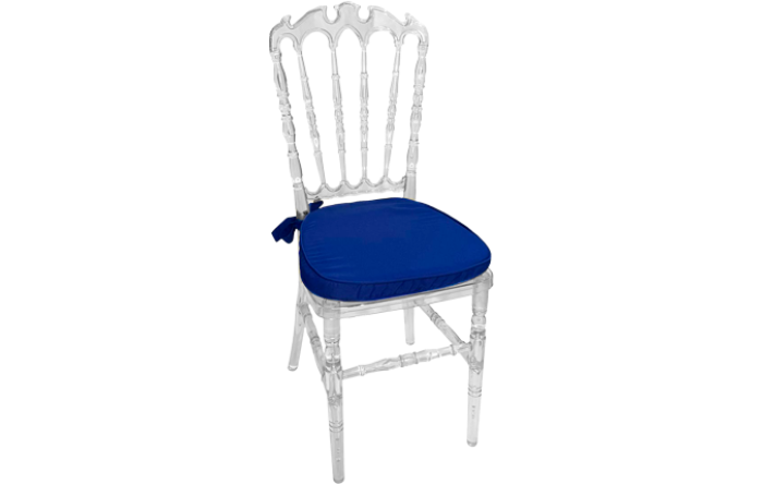 Cadeira Veneza Cristal Ass. Oxford Azul Royal c/ 2 vivos