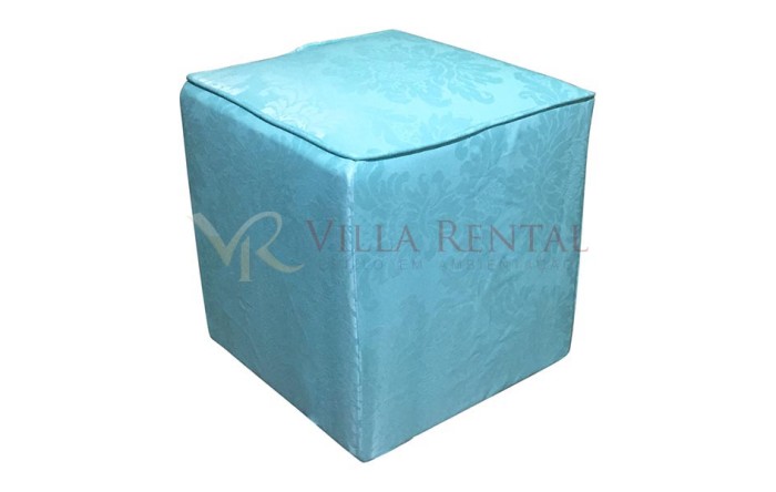 Revest. Puff 0.40x0.40 Adamascado Azul Tiffany